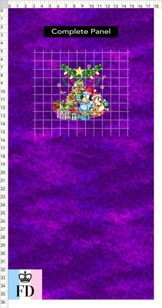 PREORDER - Christmas Wackadoo! - Panel - Tree - Candy Purple - CHILD or ADULT