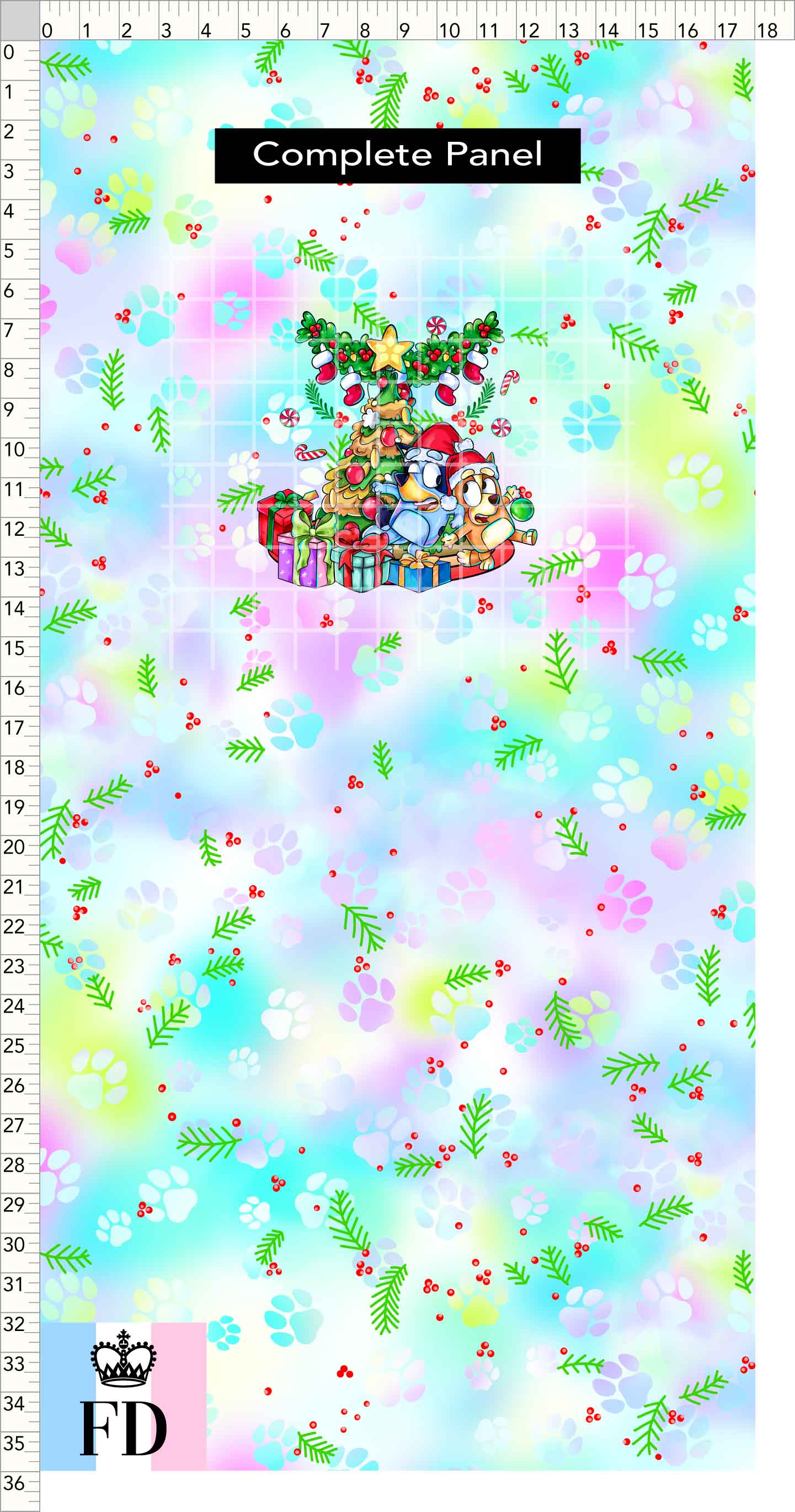 PREORDER - Christmas Wackadoo! - Panel - Tree - Mistletoe Pastel - CHILD or ADULT
