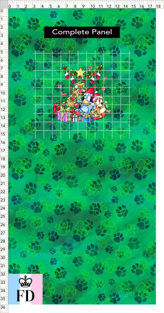 PREORDER - Christmas Wackadoo! - Panel - Tree - Paws Green - CHILD or ADULT