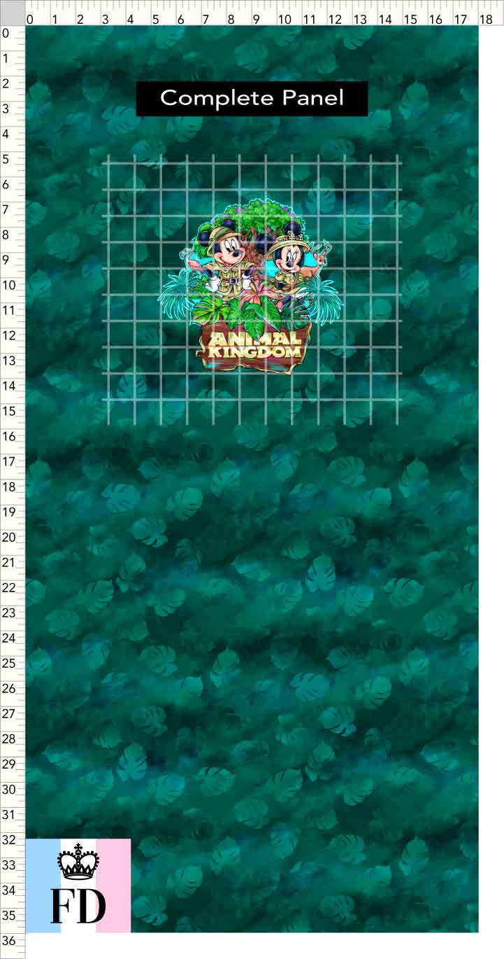 PREORDER - Safari Adventures - Panel - Mice AK - Leaves Emerald - CHILD or ADULT