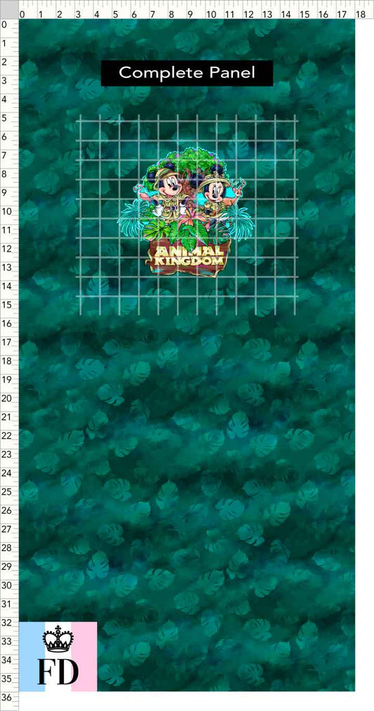 PREORDER - Safari Adventures - Panel - Mice AK - Leaves Emerald - CHILD or ADULT