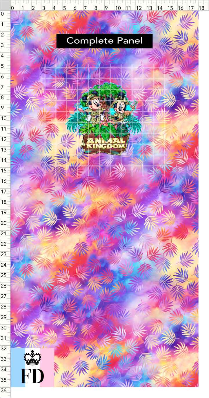 PREORDER - Safari Adventures - Panel - Mice AK - Palms Colorful - CHILD or ADULT