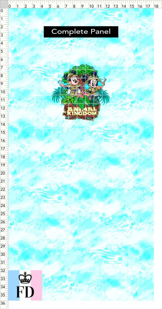 PREORDER - Safari Adventures - Panel - Mice AK - Skin Turquoise - CHILD or ADULT