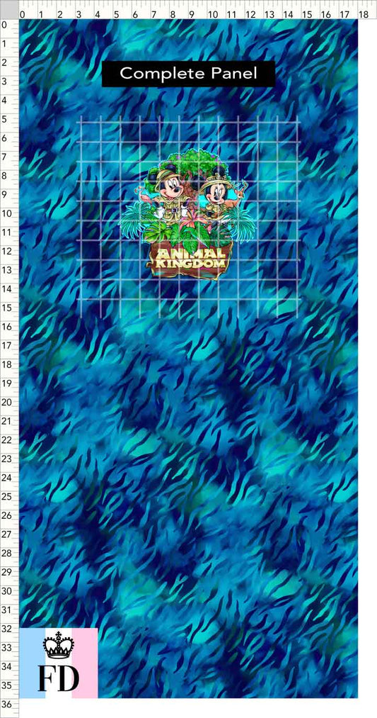 PREORDER - Safari Adventures - Panel - Mice AK - Zebra Blue - CHILD or ADULT