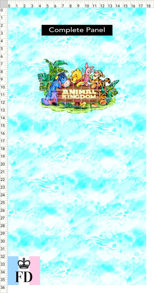 PREORDER - Safari Adventures - Panel - Pooh Friends AK - Skin Turquoise - CHILD or ADULT