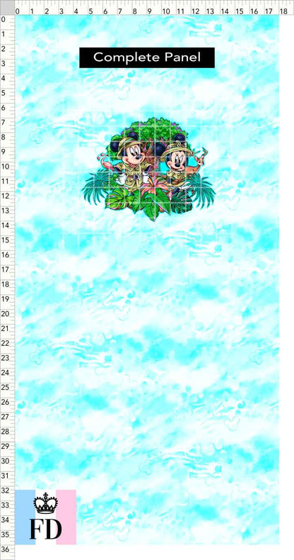PREORDER - Safari Adventures - Panel - Safari Mice - Skin Turquoise - CHILD or ADULT