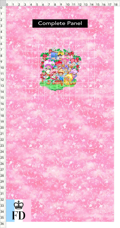 PREORDER - Short-Berry Friends - Panel - Short-Berry Friends - Foliage Pink - CHILD or ADULT