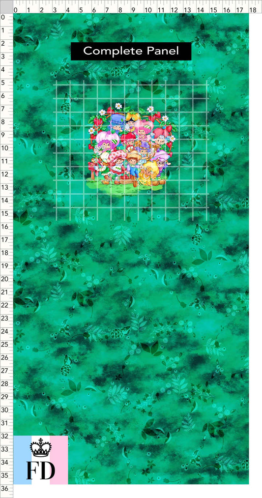 PREORDER - Short-Berry Friends - Panel - Short-Berry Friends - Leaves Green - CHILD or ADULT