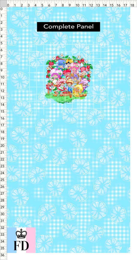 PREORDER - Short-Berry Friends - Panel - Short-Berry Friends - Lemons Light Blue - CHILD or ADULT