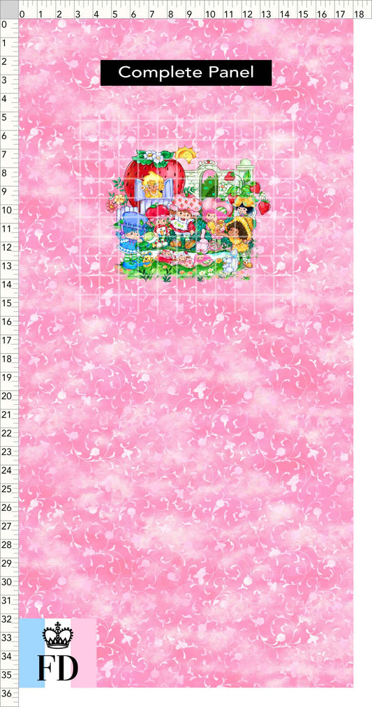 PREORDER - Short-Berry Friends - Panel - Short-Berry Girls - Foliage Pink - CHILD or ADULT