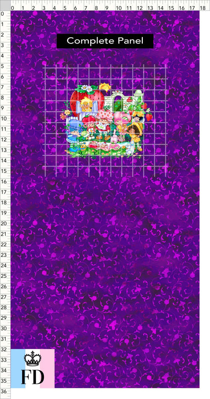PREORDER - Short-Berry Friends - Panel - Short-Berry Girls - Foliage Purple - CHILD or ADULT