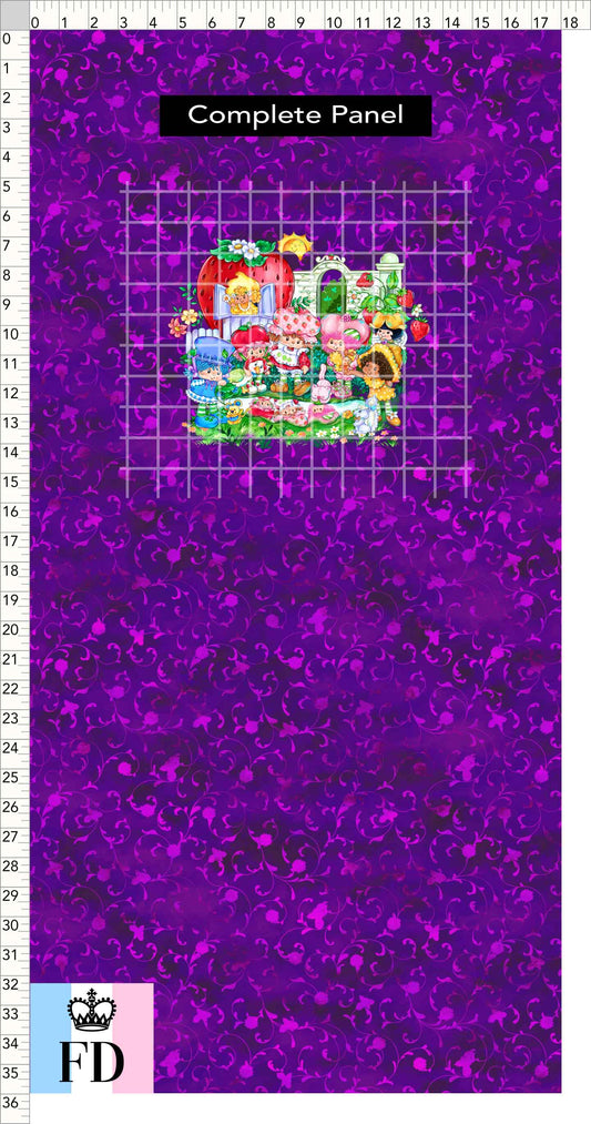 PREORDER - Short-Berry Friends - Panel - Short-Berry Girls - Foliage Purple - CHILD or ADULT