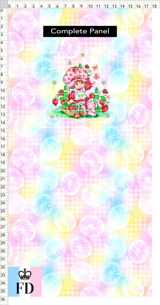 PREORDER - Short-Berry Friends - Panel - Strawberry - Lemons Colorful - CHILD or ADULT