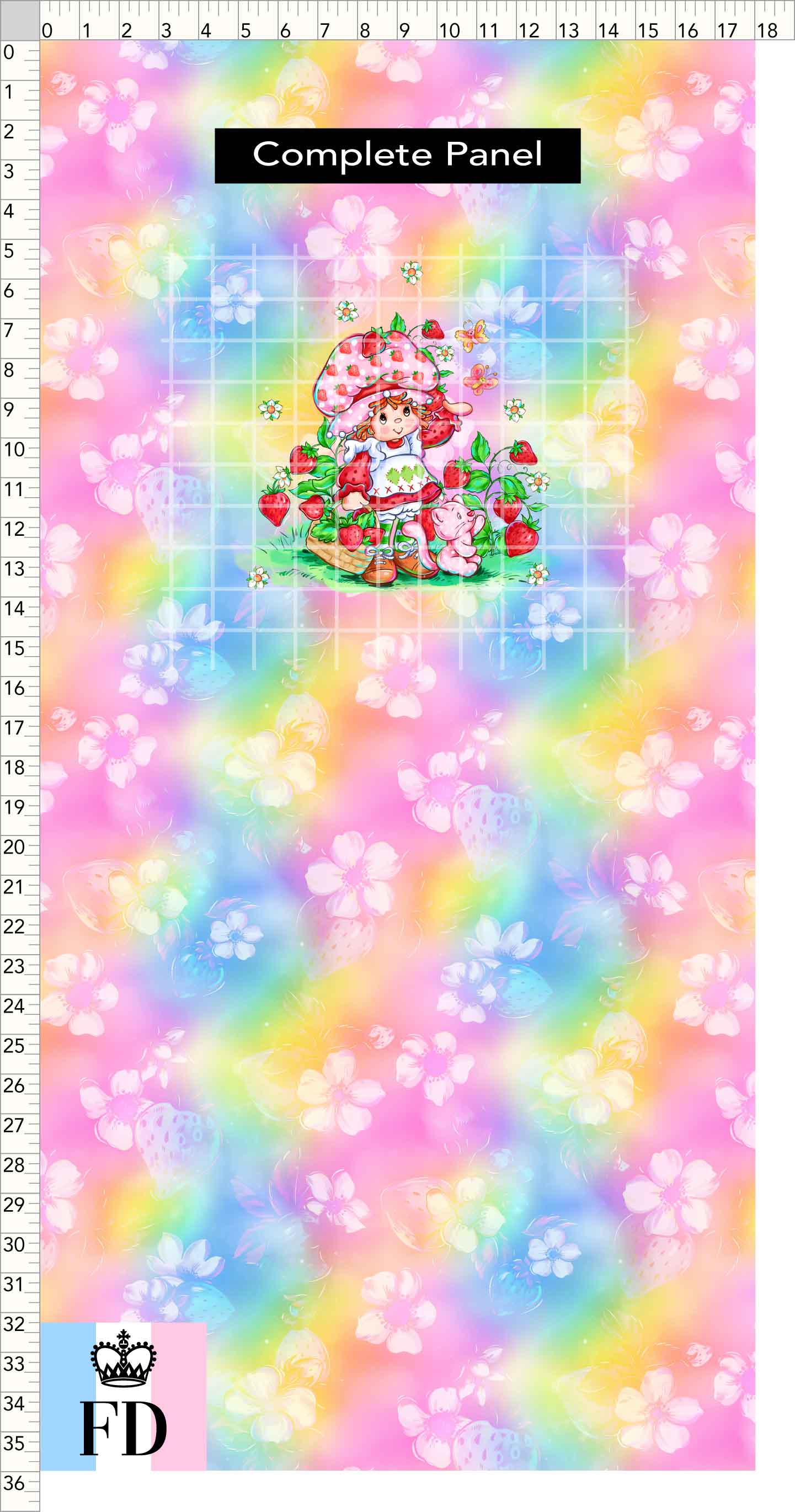 PREORDER - Short-Berry Friends - Panel - Strawberry - Strawberries Rainbow - CHILD or ADULT
