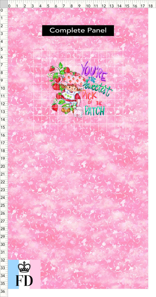 PREORDER - Short-Berry Friends - Panel - Sweetest Pick - Foliage Pink - CHILD or ADULT