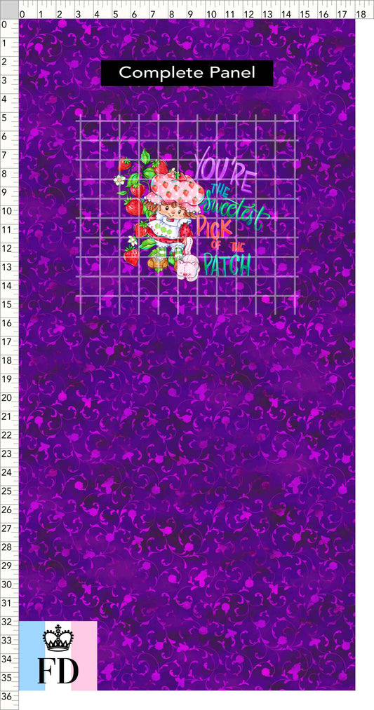 PREORDER - Short-Berry Friends - Panel - Sweetest Pick - Foliage Purple - CHILD or ADULT
