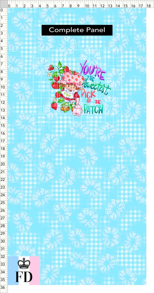PREORDER - Short-Berry Friends - Panel - Sweetest Pick - Lemons Light Blue - CHILD or ADULT