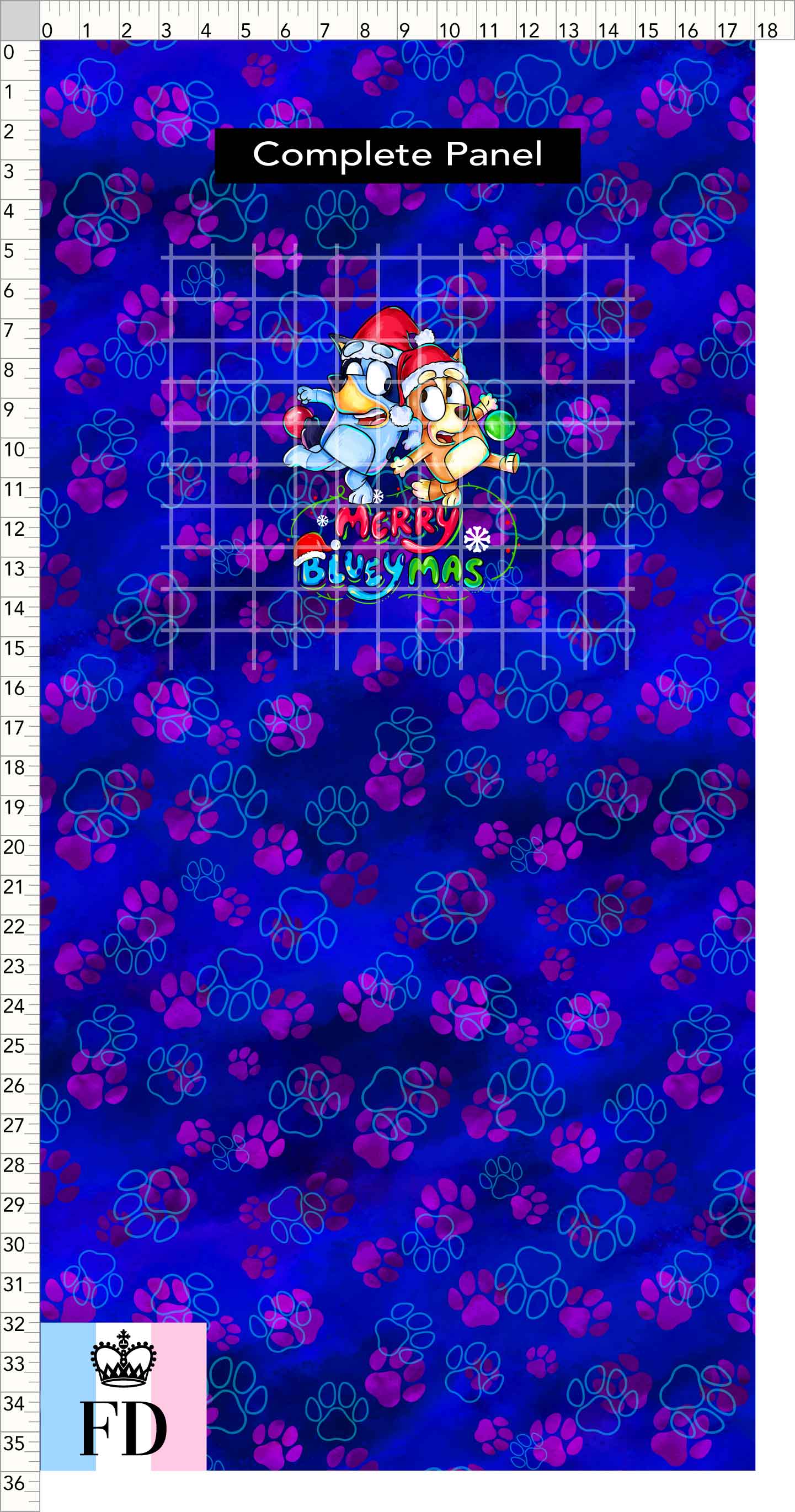 PREORDER - Christmas Wackadoo! - Panel - Blueymas - Paws Blue - CHILD or ADULT