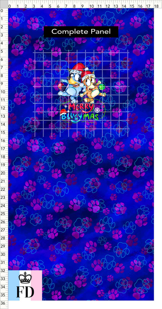 PREORDER - Christmas Wackadoo! - Panel - Blueymas - Paws Blue - CHILD or ADULT