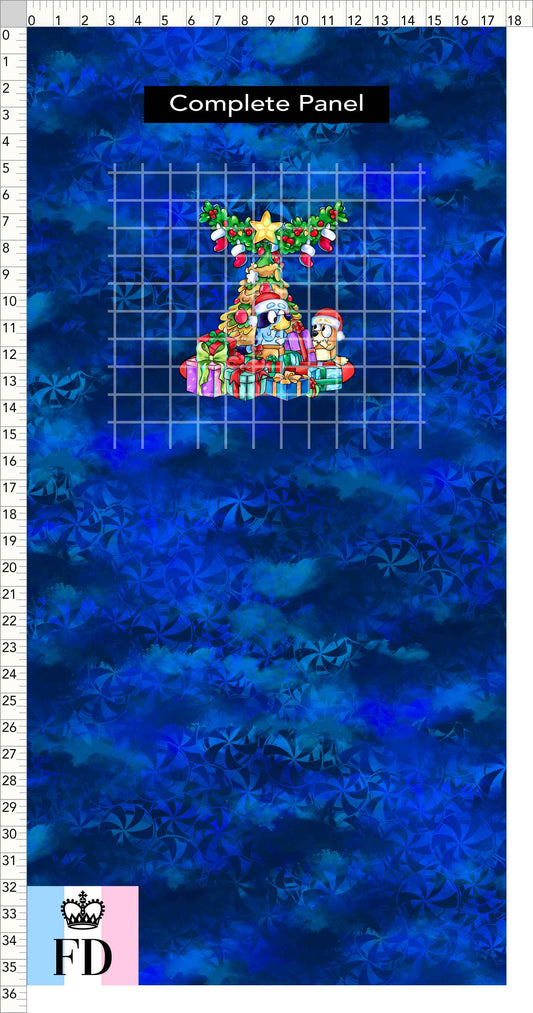 PREORDER - Christmas Wackadoo! - Panel - Gifts - Candy Blue - CHILD or ADULT