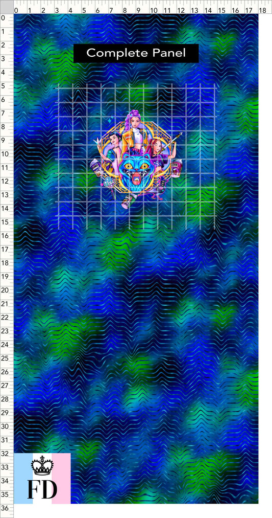 PREORDER - KPop Demon HuntrX - Panel - HunterX - Blue Green Waves - CHILD