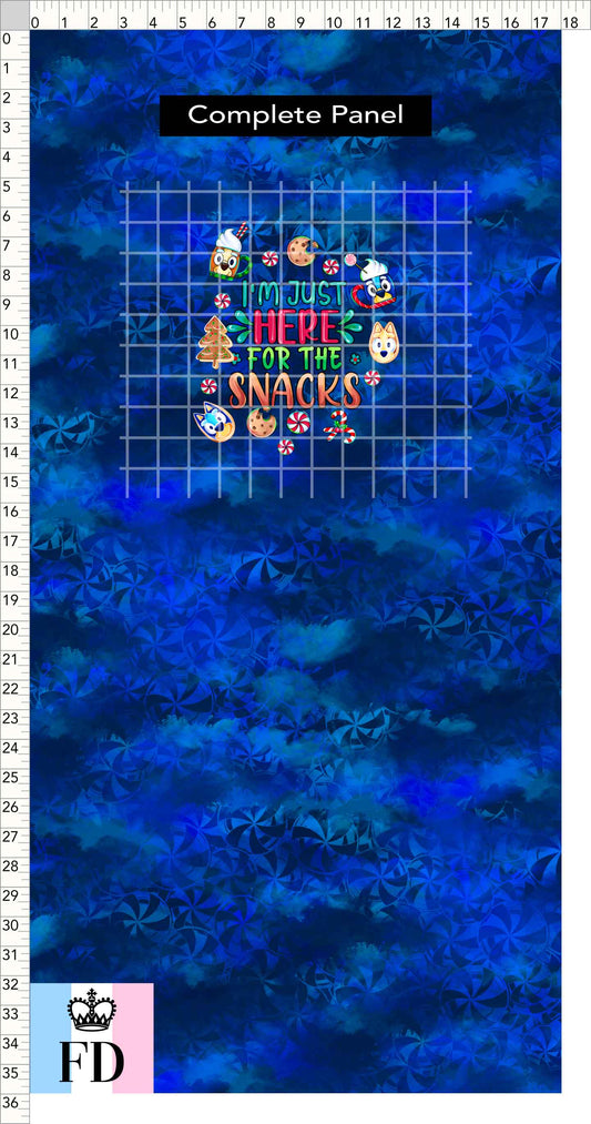 PREORDER - Christmas Wackadoo! - Panel - Snacks - Candy Blue - CHILD or ADULT