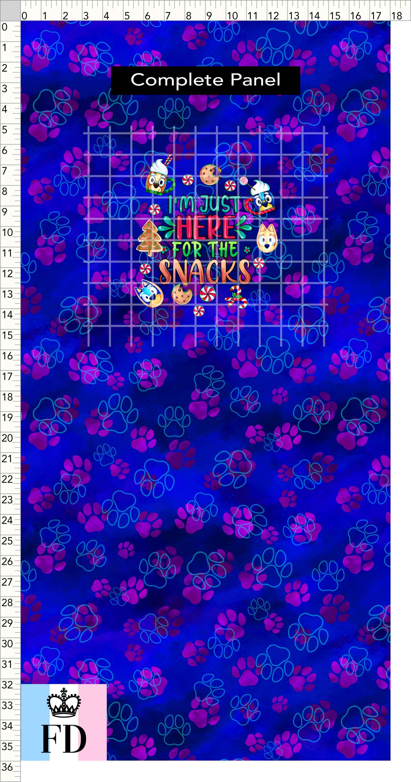 PREORDER - Christmas Wackadoo! - Panel - Snacks - Paws Blue - CHILD or ADULT