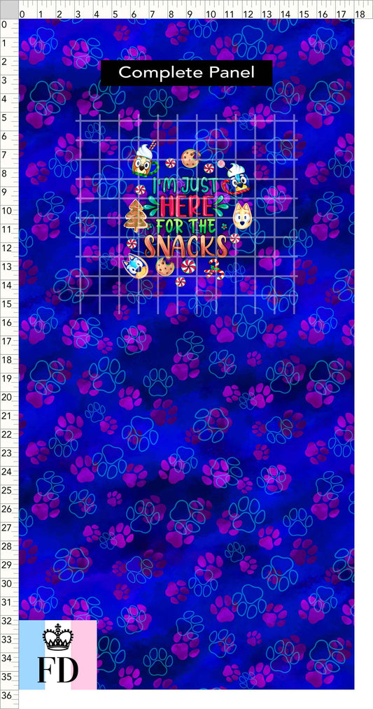 PREORDER - Christmas Wackadoo! - Panel - Snacks - Paws Blue - CHILD or ADULT