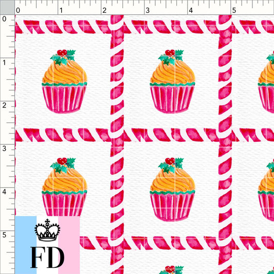PREORDER - Food - Christmas Candy Cupcake - White