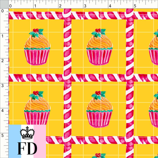 PREORDER - Food - Christmas Candy Cupcake - Yellow