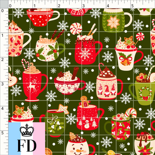 PREORDER - Food - Christmas Hot Drinks - Dark Olive