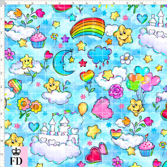 PREORDER - Rainbow Bears - Cute Sky - Light Blue - REGULAR SCALE