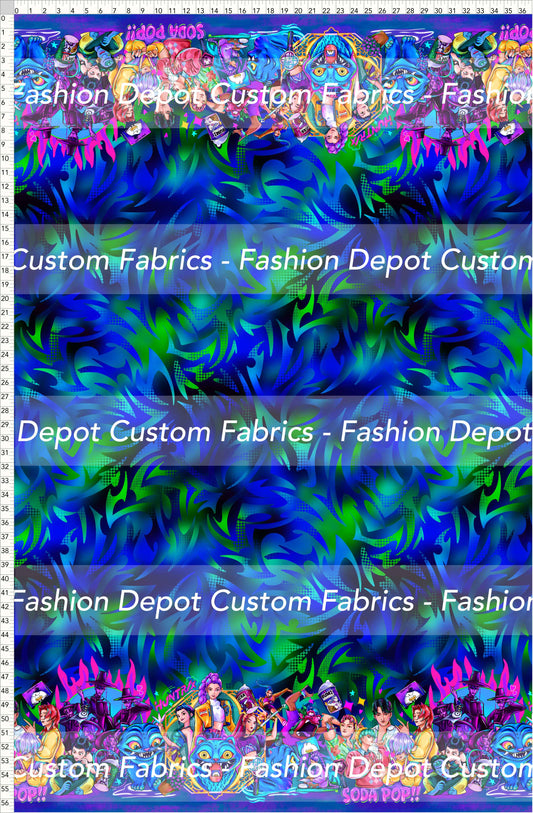 PREORDER - KPop Demon HuntrX - Double Border - Wild Blue Green Background
