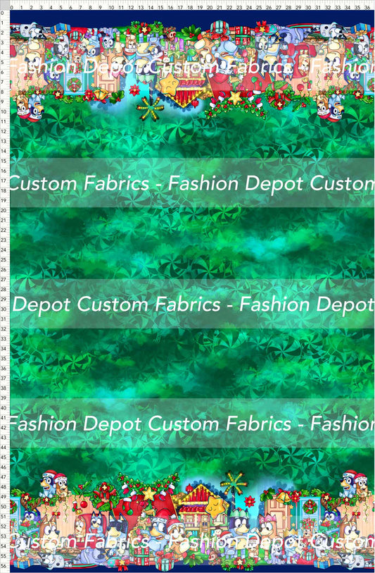 PREORDER - Christmas Wackadoo! - Double Border - Candy Green Background