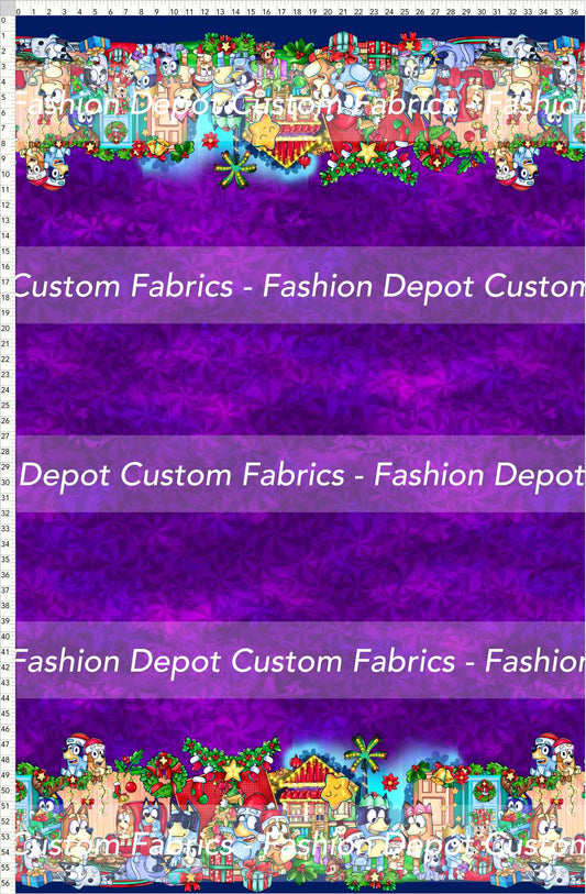 PREORDER - Christmas Wackadoo! - Double Border - Candy Purple Background