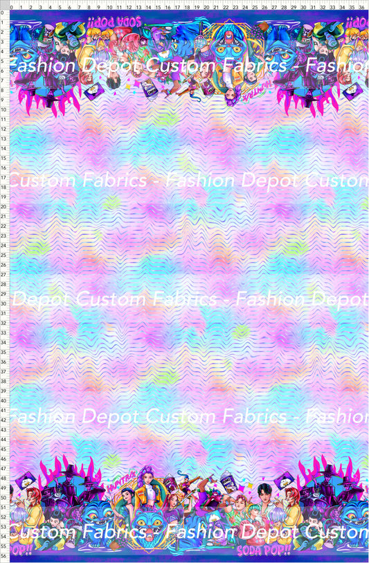 PREORDER - KPop Demon HuntrX - Double Border - Waves Pastel Background