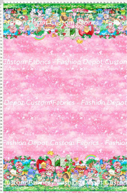 PREORDER - Short-Berry Friends - Double Border - Foliage Pink Background