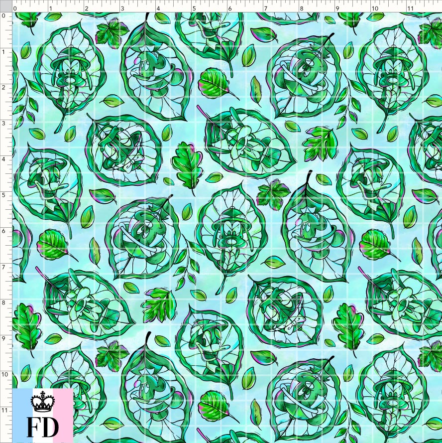 PREORDER - Safari Adventures - Fenestrated Leaves - Aqua - REGULAR SCALE