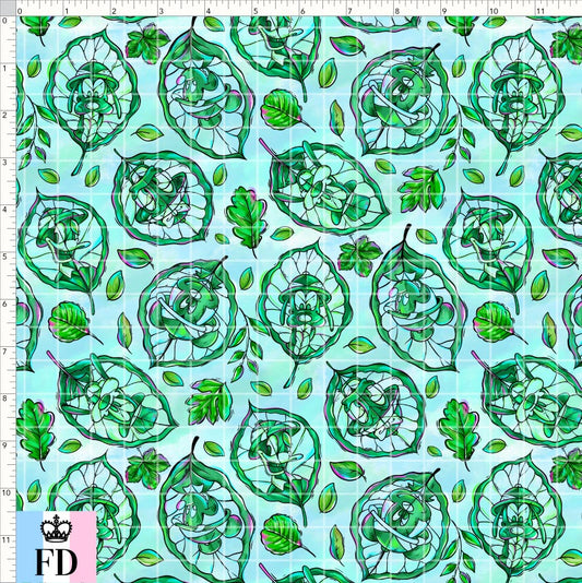 PREORDER - Safari Adventures - Fenestrated Leaves - Aqua - REGULAR SCALE