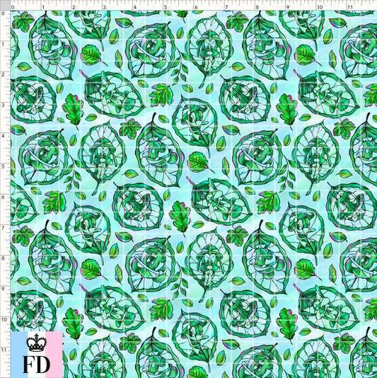PREORDER - Safari Adventures - Fenestrated Leaves - Aqua - SMALL SCALE