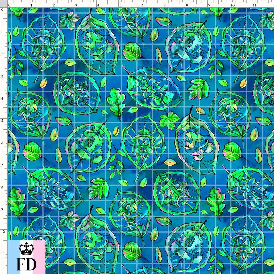 PREORDER - Safari Adventures - Fenestrated Leaves - Blue - REGULAR SCALE