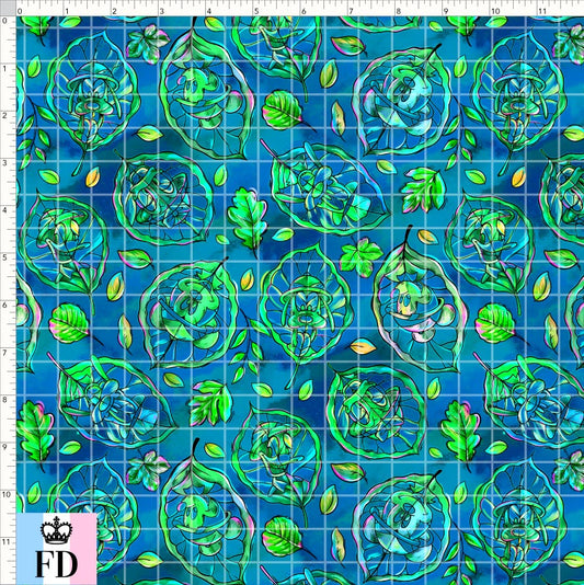 PREORDER - Safari Adventures - Fenestrated Leaves - Blue - REGULAR SCALE