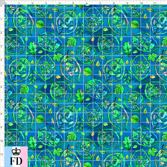 PREORDER - Safari Adventures - Fenestrated Leaves - Blue - SMALL SCALE