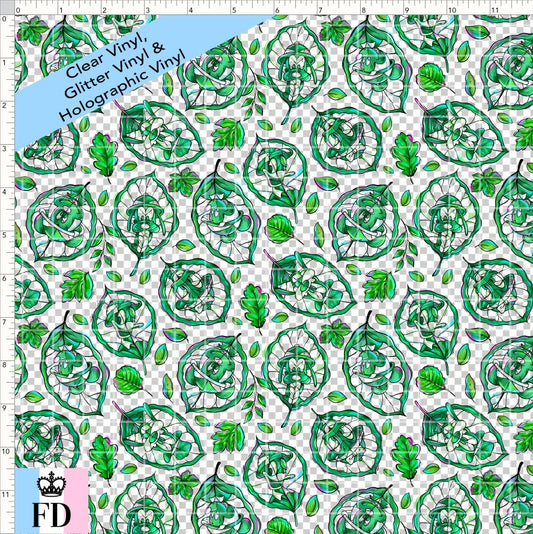 PREORDER - Safari Adventures - Fenestrated Leaves - CLEAR & GLITTER VINYL - SMALL SCALE