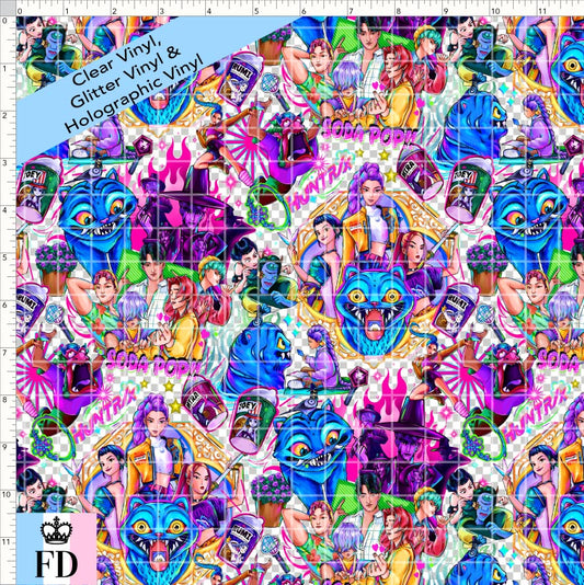 PREORDER - KPop Demon HuntrX - Main - CLEAR & GLITTER VINYL - SMALL SCALE