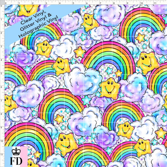 PREORDER - Rainbow Bears - Rainbow Star - CLEAR & GLITTER VINYL - REGULAR SCALE