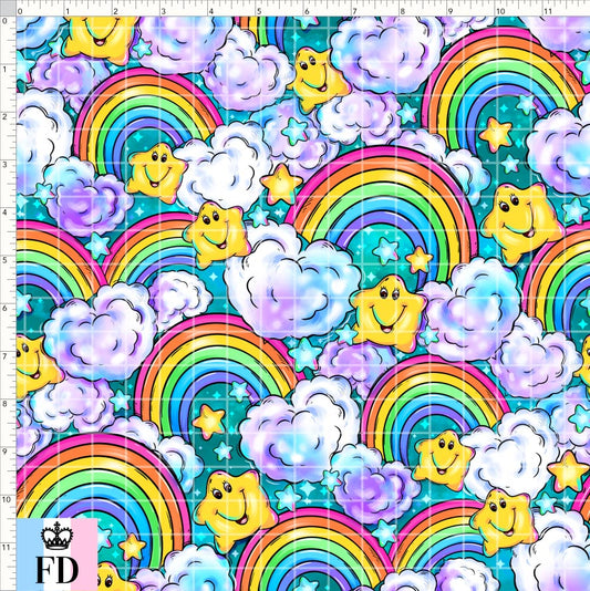 PREORDER - Rainbow Bears - Rainbow Star - Teal - REGULAR SCALE