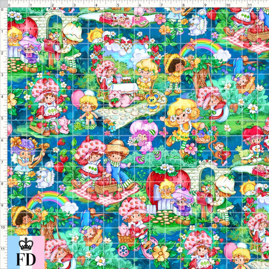 PREORDER - Short-Berry Friends - Main - Blue - REGULAR SCALE