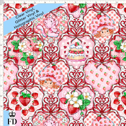PREORDER - Short-Berry Friends - Shortcake - CLEAR & GLITTER VINYL - REGULAR SCALE