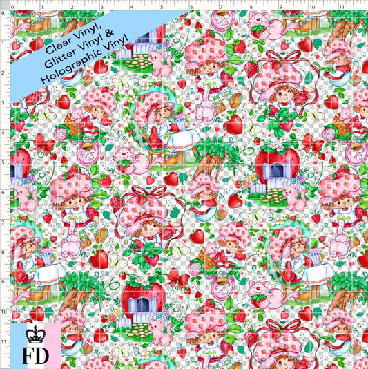 PREORDER - Short-Berry Friends - Strawberry - CLEAR & GLITTER VINYL - SMALL SCALE